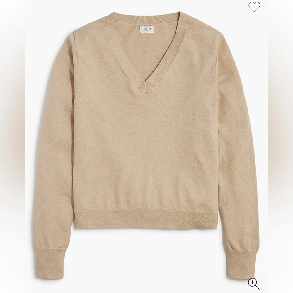 NEW J.Crew Factory Cotton-blend V-neck sweater Size Medium Black